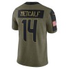Maillot Homme Seattle Seahawks DK Metcalf 14 Nike 2021 Salute to Service